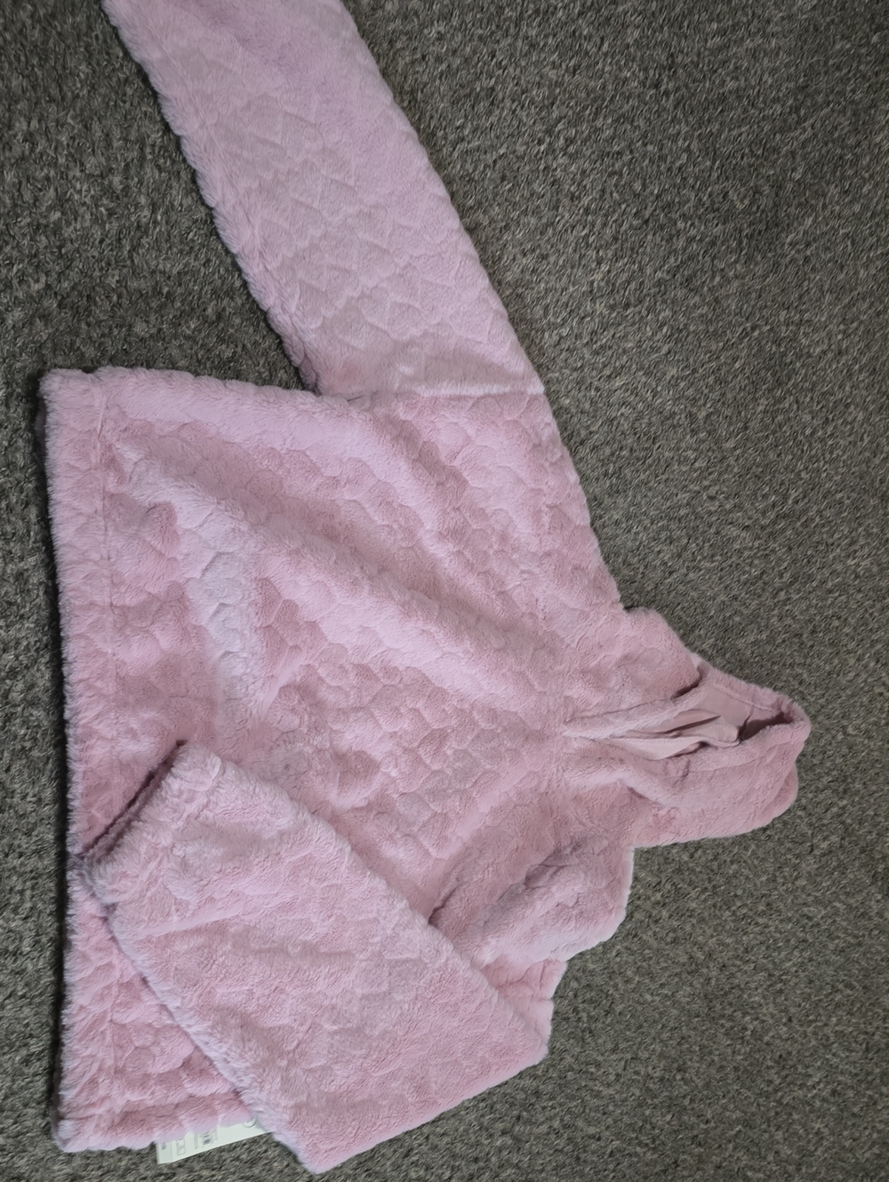 No Boundaries Plush Crop Hoodie- Light Pink NWT